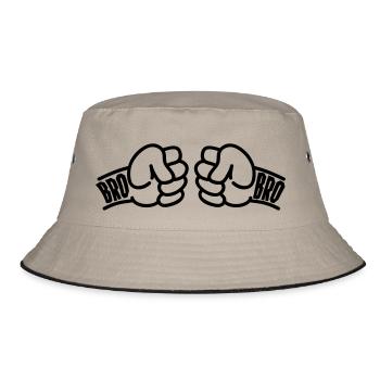 Brothers for Life Graffiti Design - Bucket Hat - khaki/black - Front