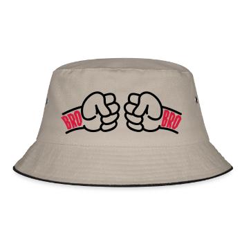 Brothers for Life Logo - Bucket Hat - khaki/black - Front