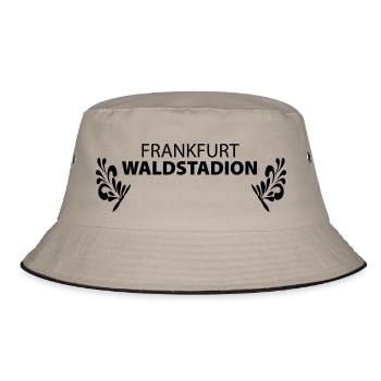 FRANKFURT WALDSTADION – Fussball Apfelwein Gerippt - Bucket Hat - Khaki/Schwarz - Vorne