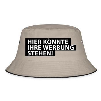 Hier könnte Ihre Werbung Stehen! - Bucket Hat - Khaki/Schwarz - Vorne