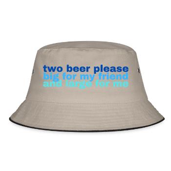 Ola-Conny Morgan A trip Two Beer Please - Big For - Bucket Hat - khaki/black - Front
