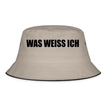 Was weiss ich - Bucket Hat - Khaki/Schwarz - Vorne