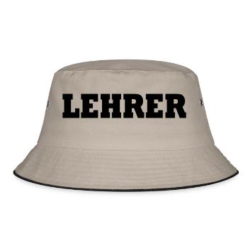 Lehrer - Bucket Hat - Khaki/Schwarz - Vorne