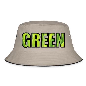 GREEN - Bucket Hat - Khaki/Schwarz - Vorne