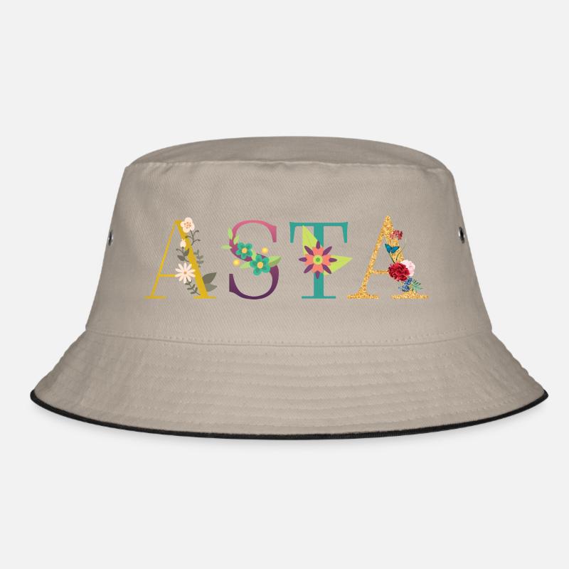 ASTA Name Decorated with Flowers Bucket Hat