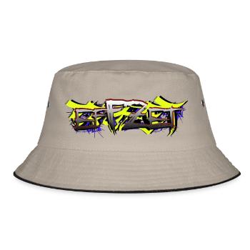 efFZet RAPpresent LoGo - Bucket Hat - Khaki/Schwarz - Vorne