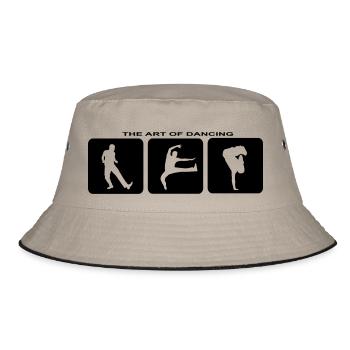 Dancing Yoga Ballet Rock Fun Fun Party Music - Bucket Hat - khaki/black - Front