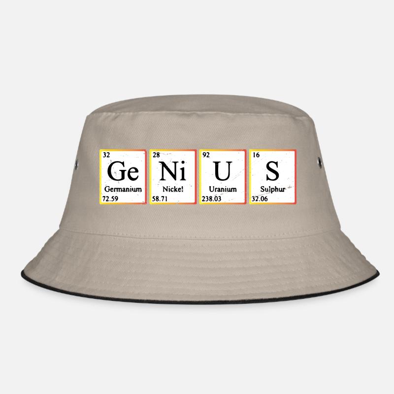 Genius Periodic Table Elements Chemistry - Bucket Hat - Khaki/Schwarz