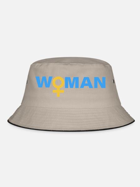 Woman - Bucket Hat - khaki/black - Front