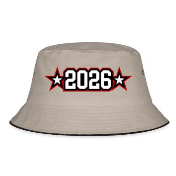 2026 year - Bucket Hat - khaki/black - Front