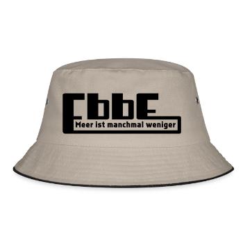 Low tide - the sea is sometimes less - Bucket Hat - khaki/black - Front