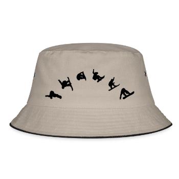 Snowboarder - Freestyle - Bucket Hat - Khaki/Schwarz - Vorne