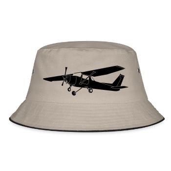cessna152 - Bucket Hat - Khaki/Schwarz - Vorne