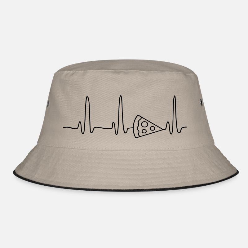 ECG HERZINIE PIZZA black Bucket Hat