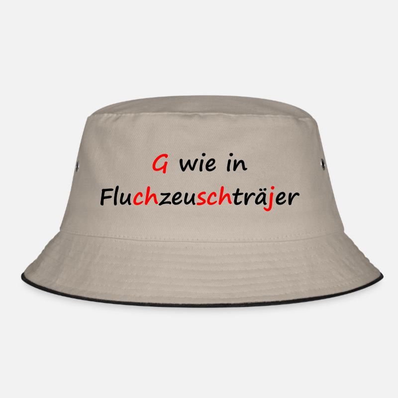 Fluchzeuschträjer Spruch / Dialekt / Kölsch - Bucket Hat - Khaki/Schwarz