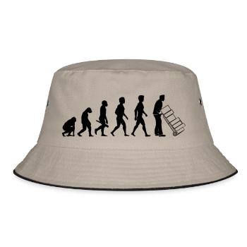 parcel courier parcel forwarding agent forwarder2 - Bucket Hat - khaki/black - Front