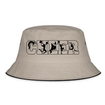 cheer - Bucket Hat - Khaki/Schwarz - Vorne