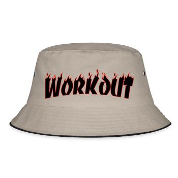 Workout Motivation - Bucket Hat - khaki/black - Front