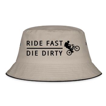 Bike almost the dirty - Bucket Hat - khaki/black - Front