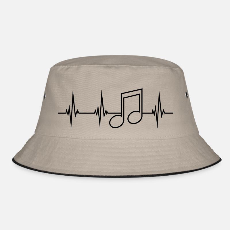 musiknote frequenz herzschlag puls zeichen party m Bucket Hat