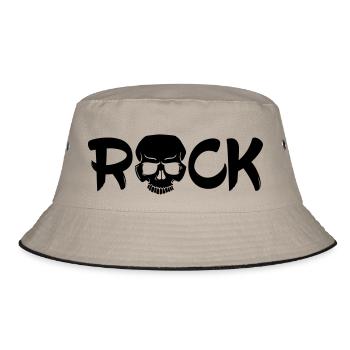 ROCK - Bucket Hat - Khaki/Schwarz - Vorne