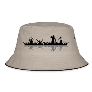 Musik - Menschen Band - Bucket Hat - Khaki/Schwarz - Vorne