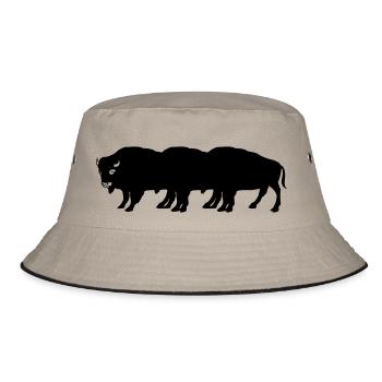 bisons - Bucket Hat - Khaki/Schwarz - Vorne