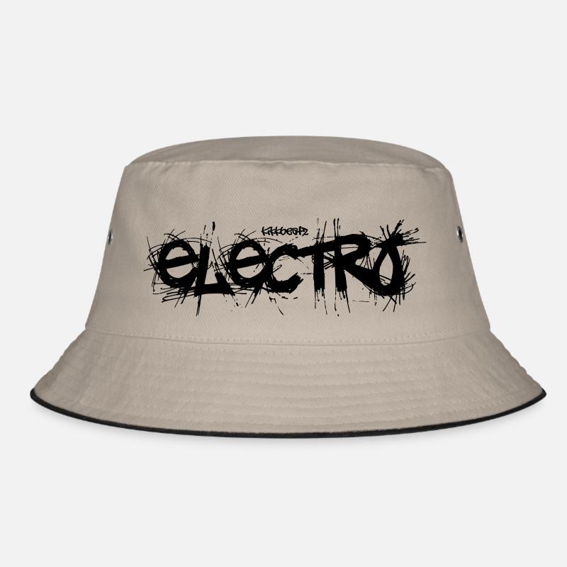 kikkbeatz Electro - Bucket Hat - Khaki/Schwarz