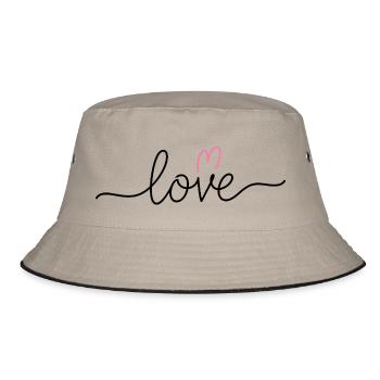 Love V-Heart – Une écriture d’amour simple et moderne - Bob - kaki/noir - Devant