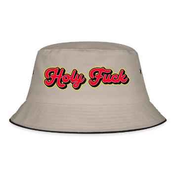 Heilige Scheiße 3D Red Script - Bucket Hat - Khaki/Schwarz - Vorne