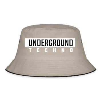 Underground Techno - Bucket Hat - khaki/black - Front