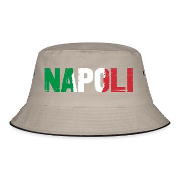 Napoli Neapel Italien - Bucket Hat - Khaki/Schwarz - Vorne