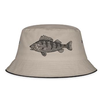fish388 - Bucket Hat - khaki/black - Front