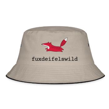 Fuchs fuxdeifelswild - Bucket Hat - Khaki/Schwarz - Vorne