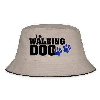 The Walking Dog paw print - Bucket Hat - khaki/black - Front
