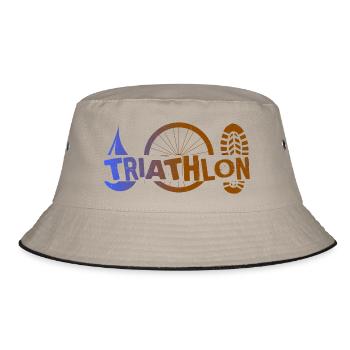 Triathlon Icons - Bucket Hat - khaki/black - Front