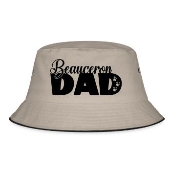 Beauceron Dad - Hundepapa lustiger Spruch - Bucket Hat - Khaki/Schwarz - Vorne