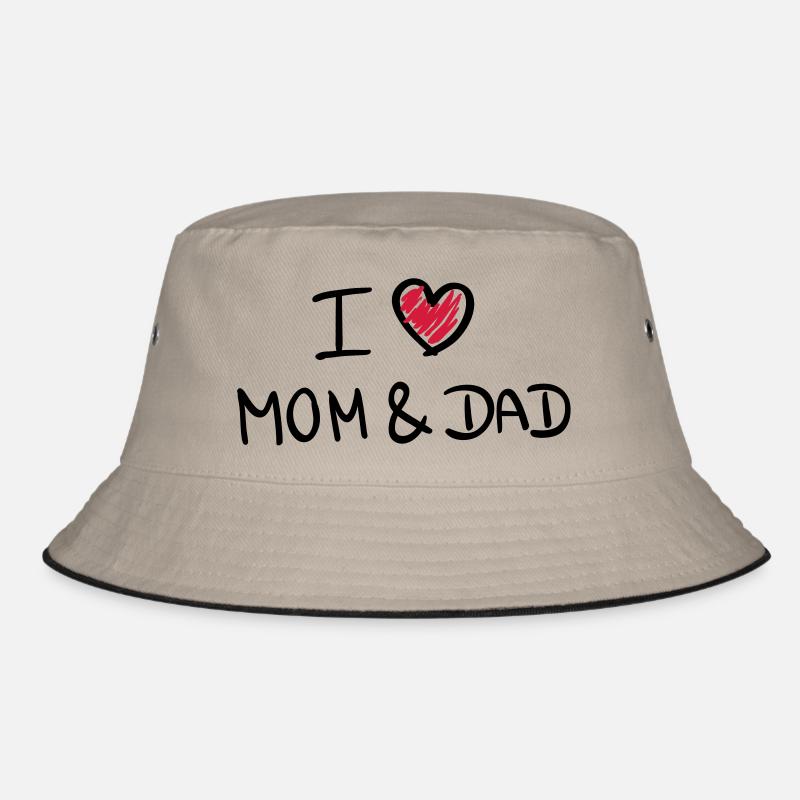 i love mom & dad Bucket Hat