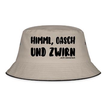 himml, orsch und zwirn - ...echt wienerisch - Bucket Hat - Khaki/Schwarz - Vorne