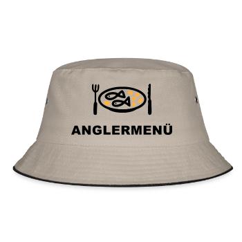 Anglers angler menu - fish potatoes - Bucket Hat - khaki/black - Front