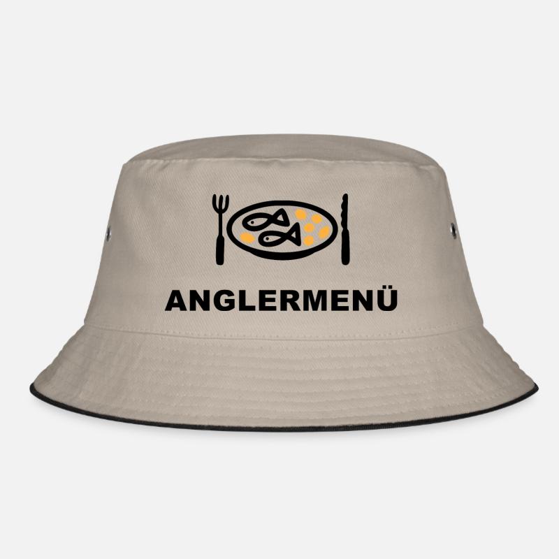 Anglers angler menu - fish potatoes Bucket Hat