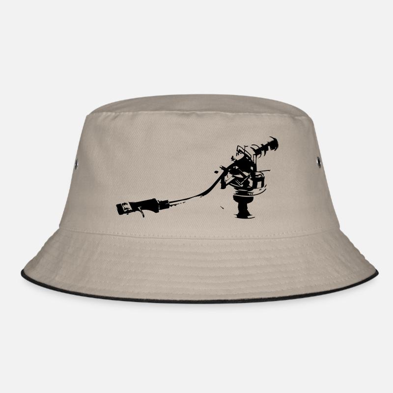 Plattenspieler - Bucket Hat - Khaki/Schwarz