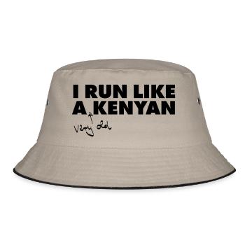 I Run Like A (Very Old) Kenyan - Bob - kaki/noir - Devant