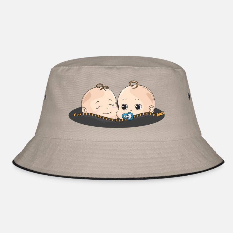Zwillinge Baby Schnuller Geschenk Babybauch Bucket Hat