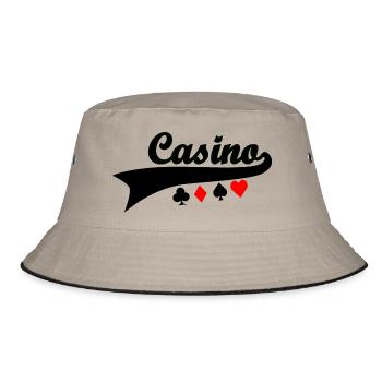 Casino - Poker Blackjack Roulette - gambling - Bucket Hat - khaki/black - Front