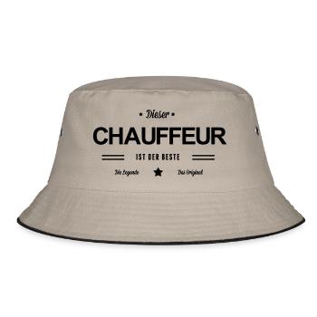 Bester Chauffeur - Bucket Hat - Khaki/Schwarz - Vorne