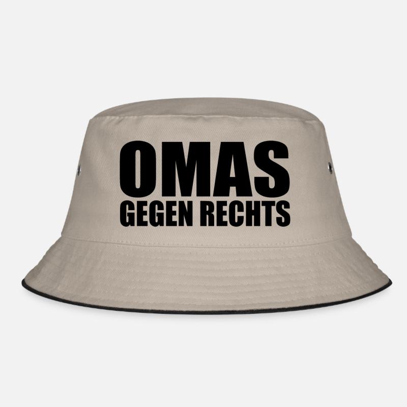 Omas gegen rechts - Bucket Hat - Khaki/Schwarz