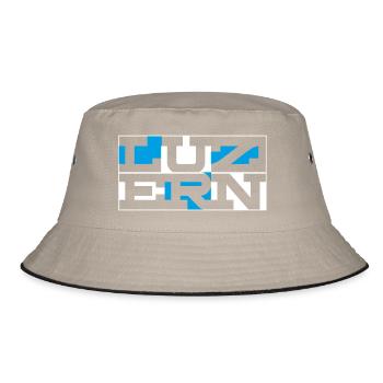 Lucerne Geometric Wordmark - Bucket Hat - khaki/black - Front