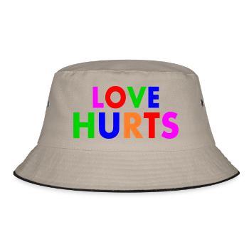 Love hurts - Bucket Hat - khaki/black - Front