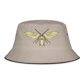 Feather moth - Bucket Hat - khaki/black - Front